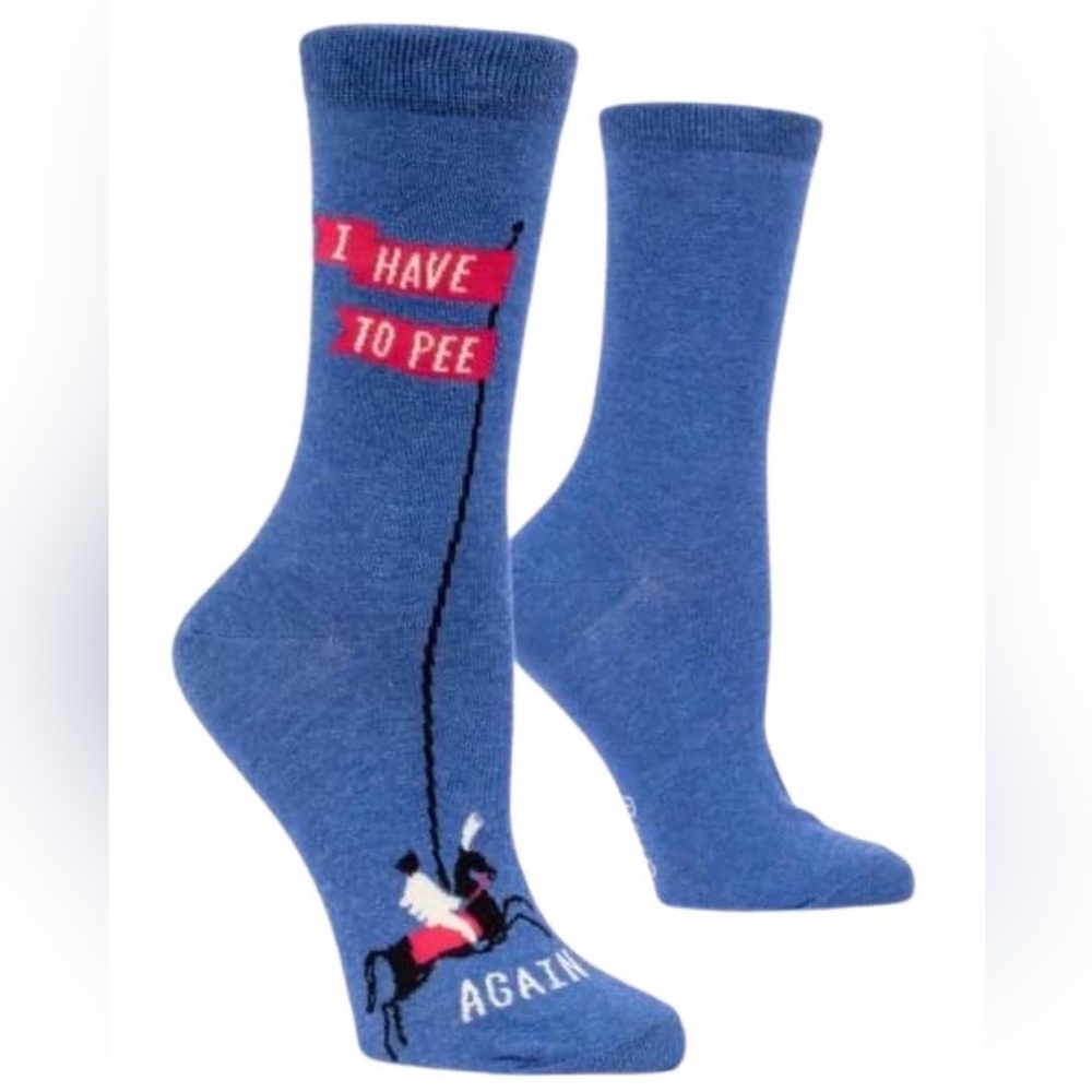 Blue Q - I Have to Pee Again Socks - New